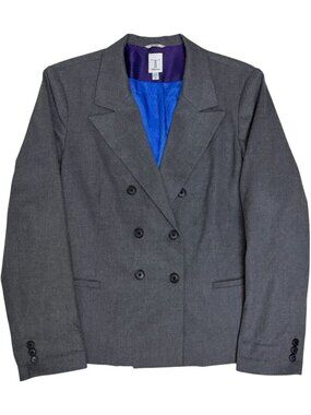 TRISTAN Wool Blend Blazer Sport Coat Gray Business Casual Jacket Womens XL (16)